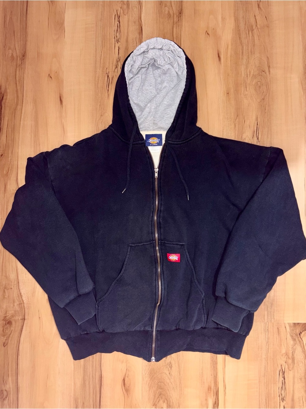 Vintage Dickies heavyweight thermal lined full zip hoodie jacket